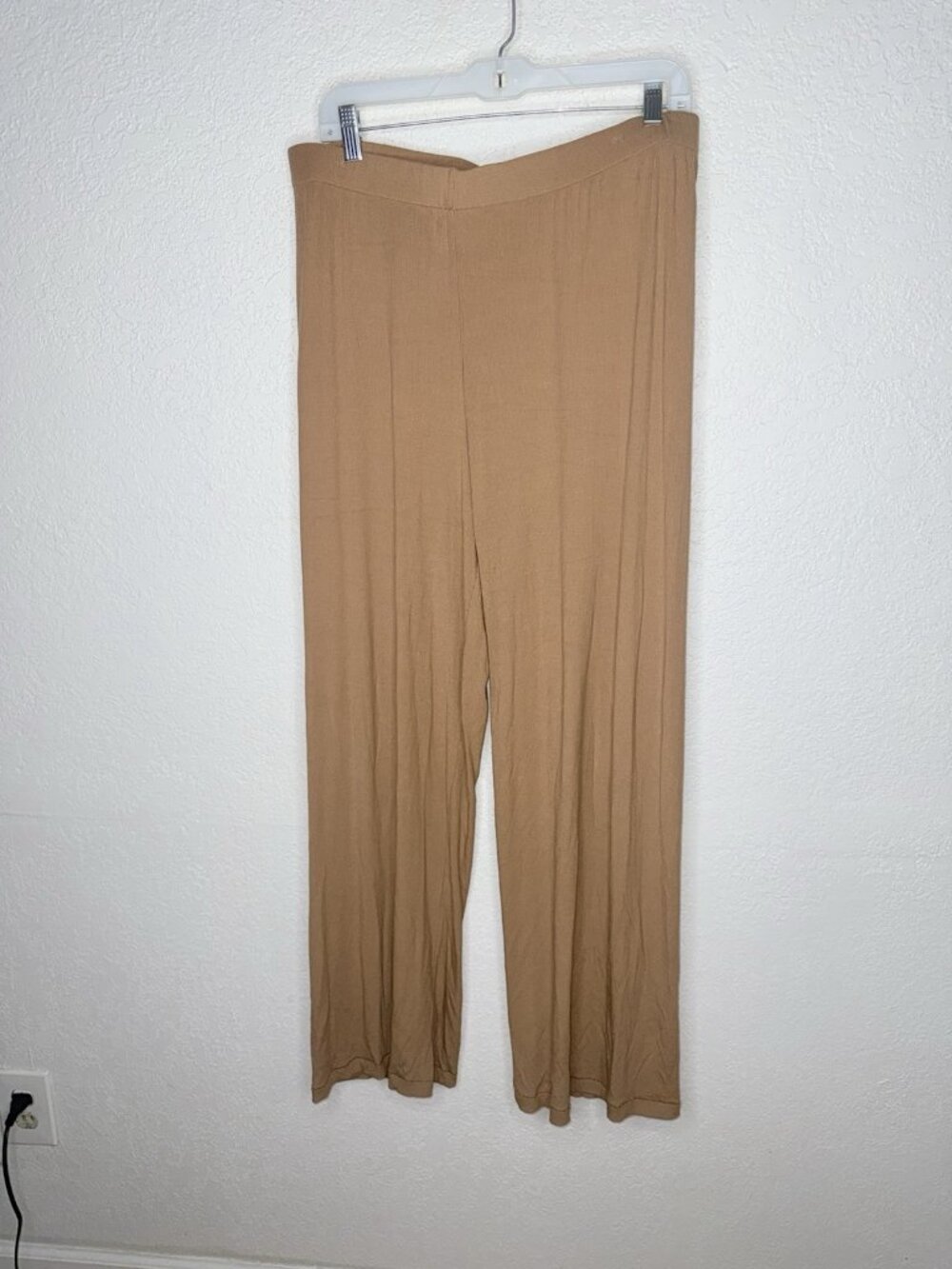 Skims Ribbed Soft Lounge Pants Wide Leg Modal Stretch Comfort Size Large F1 - Picture 2 of 5